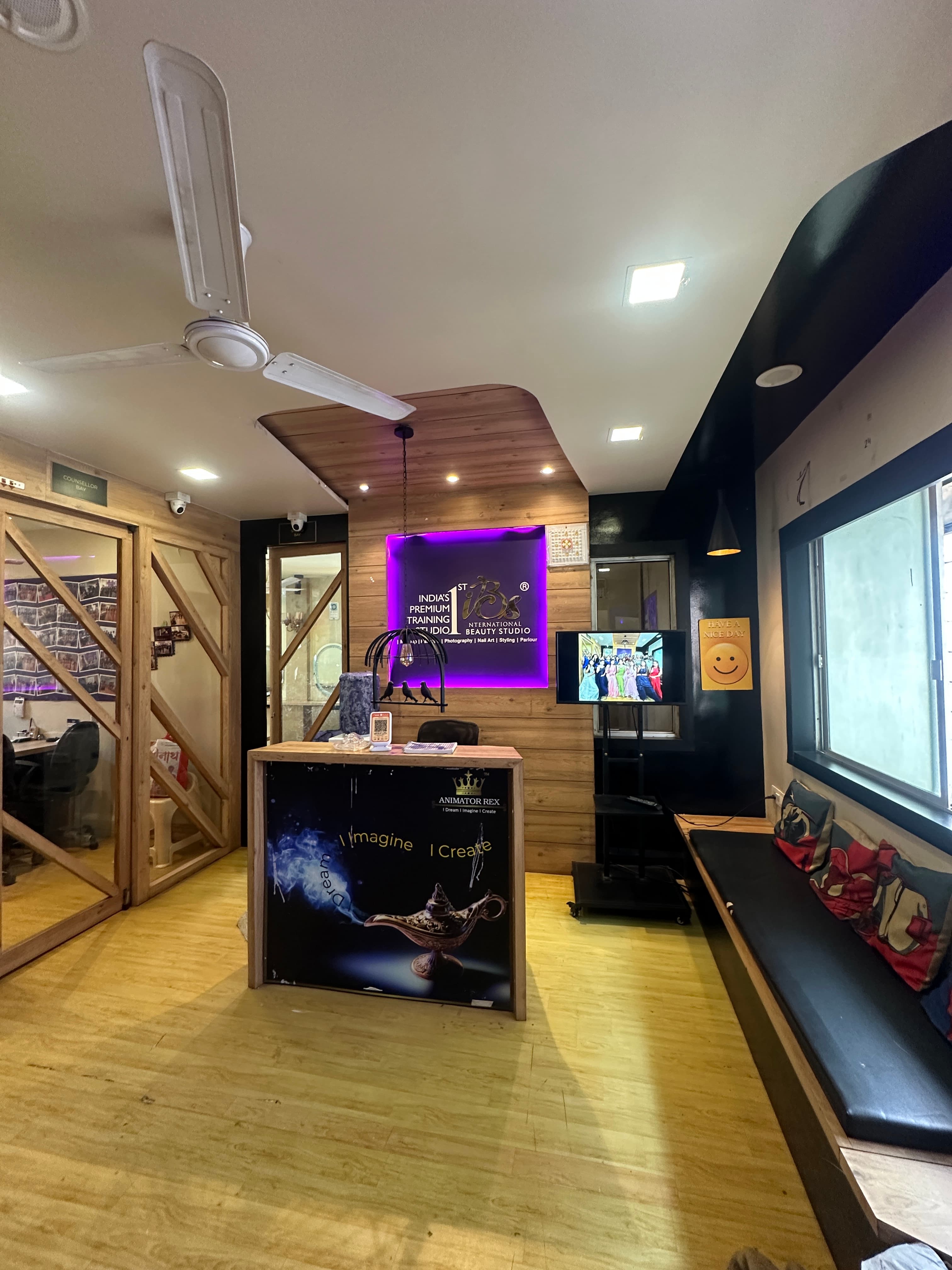 Reception desk and studio entrance area at IBS Baby Photoshoot in Karvenagar Pune