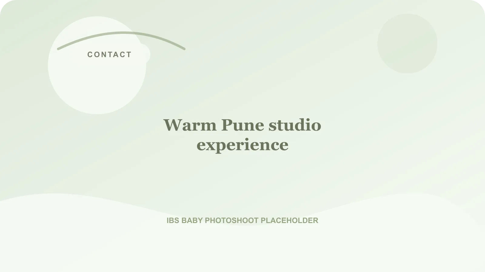 Contact and booking page for baby photoshoot Pune