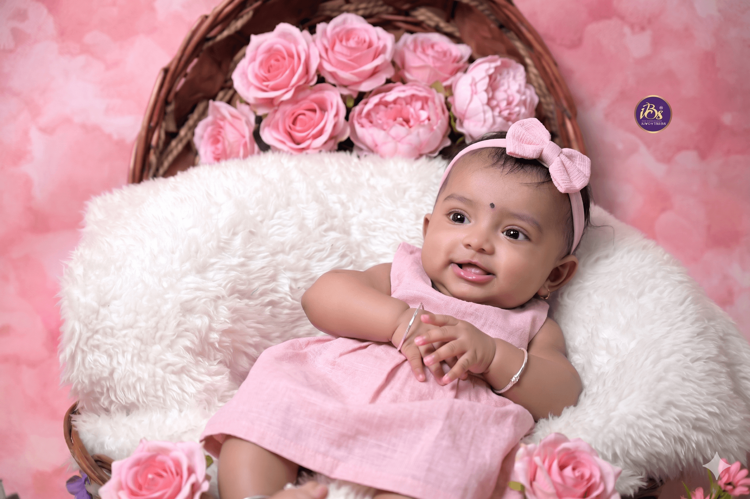 Baby photoshoot portrait in Pune used for the packages page hero